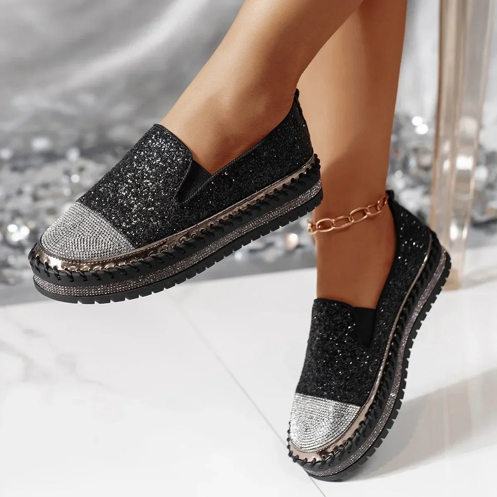 Lumi Glitter Platform Slip-On Sneakers