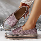 Lumi Glitter Platform Slip-On Sneakers