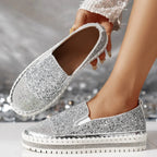Lumi Glitter Platform Slip-On Sneakers