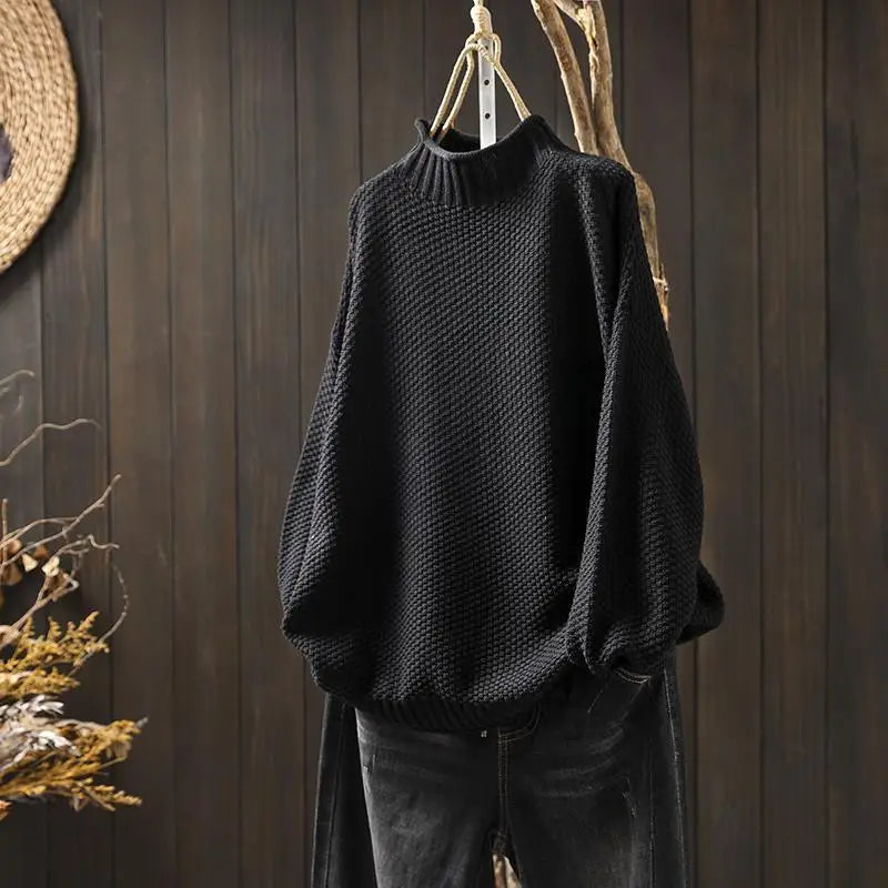 Ruth Mock Neck Knit Sweater
