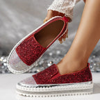 Lumi Glitter Platform Slip-On Sneakers