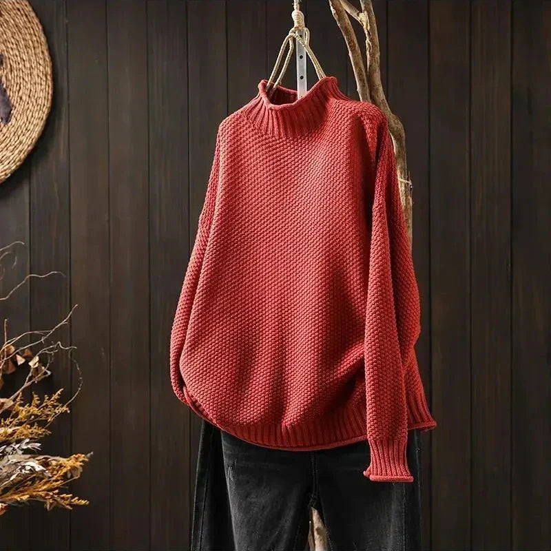 Ruth Mock Neck Knit Sweater