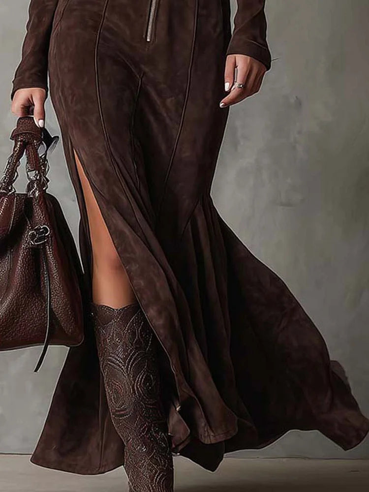 Hanna Belted Long Dress
