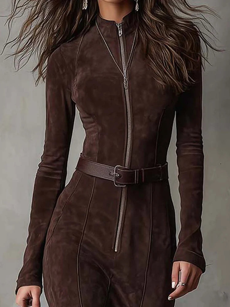 Hanna Belted Long Dress
