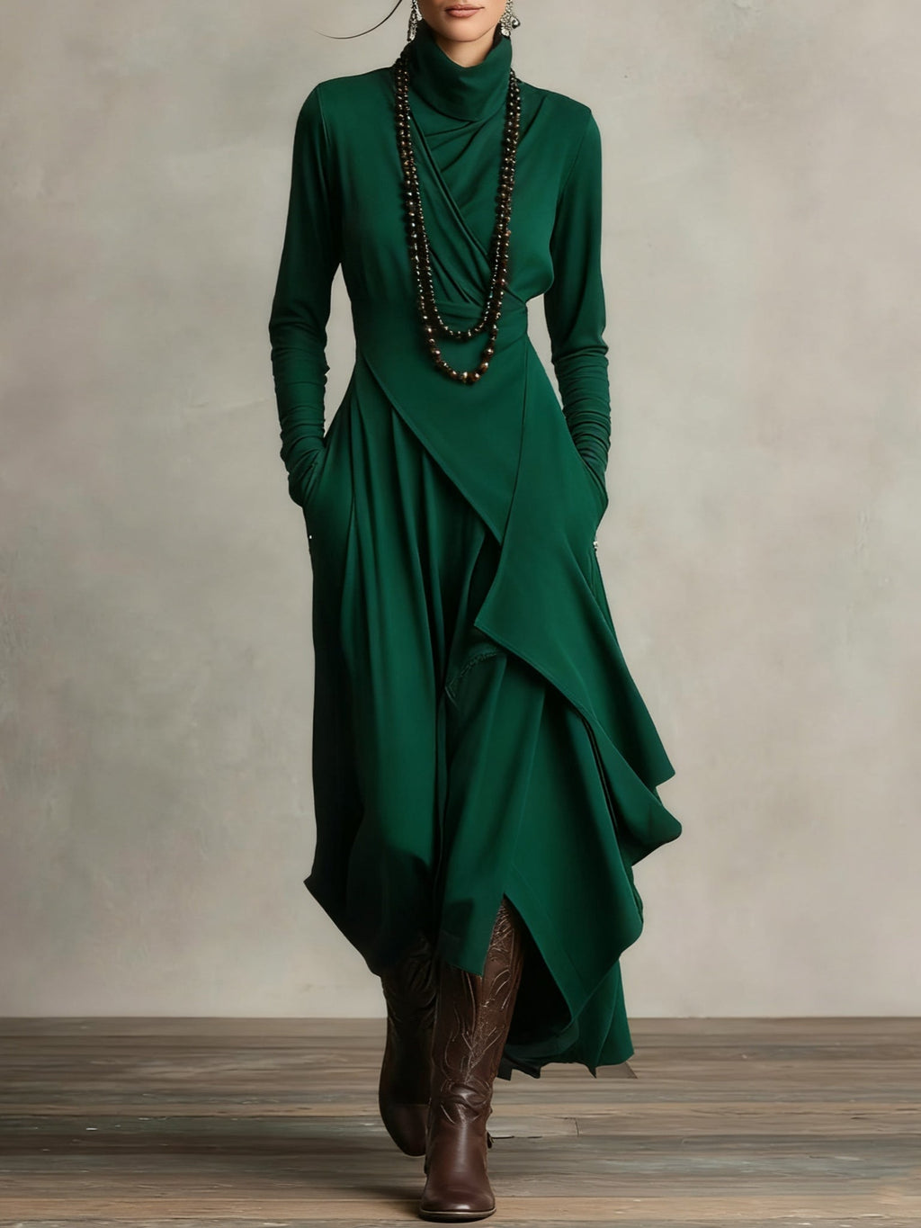Genevieve Turtleneck Maxi Dress