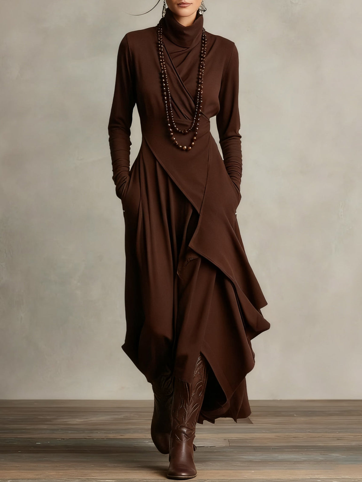 Genevieve Turtleneck Maxi Dress