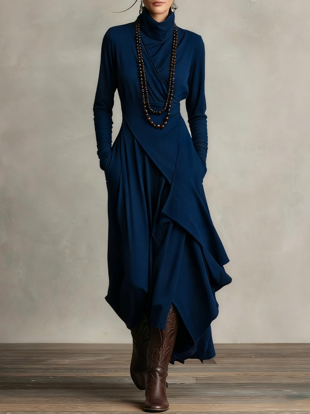 Genevieve Turtleneck Maxi Dress