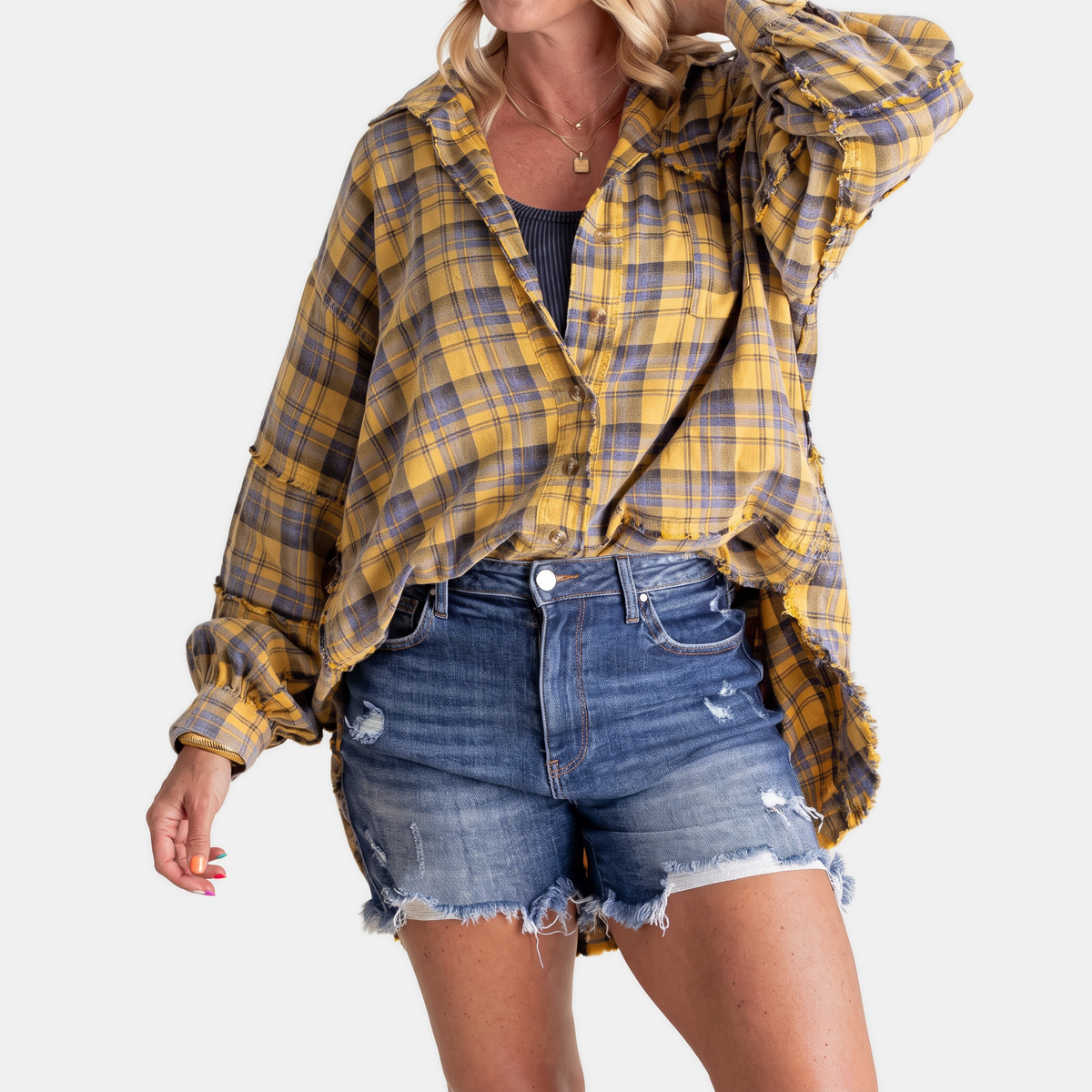 Willow Raw-Hem Flannel Shirt