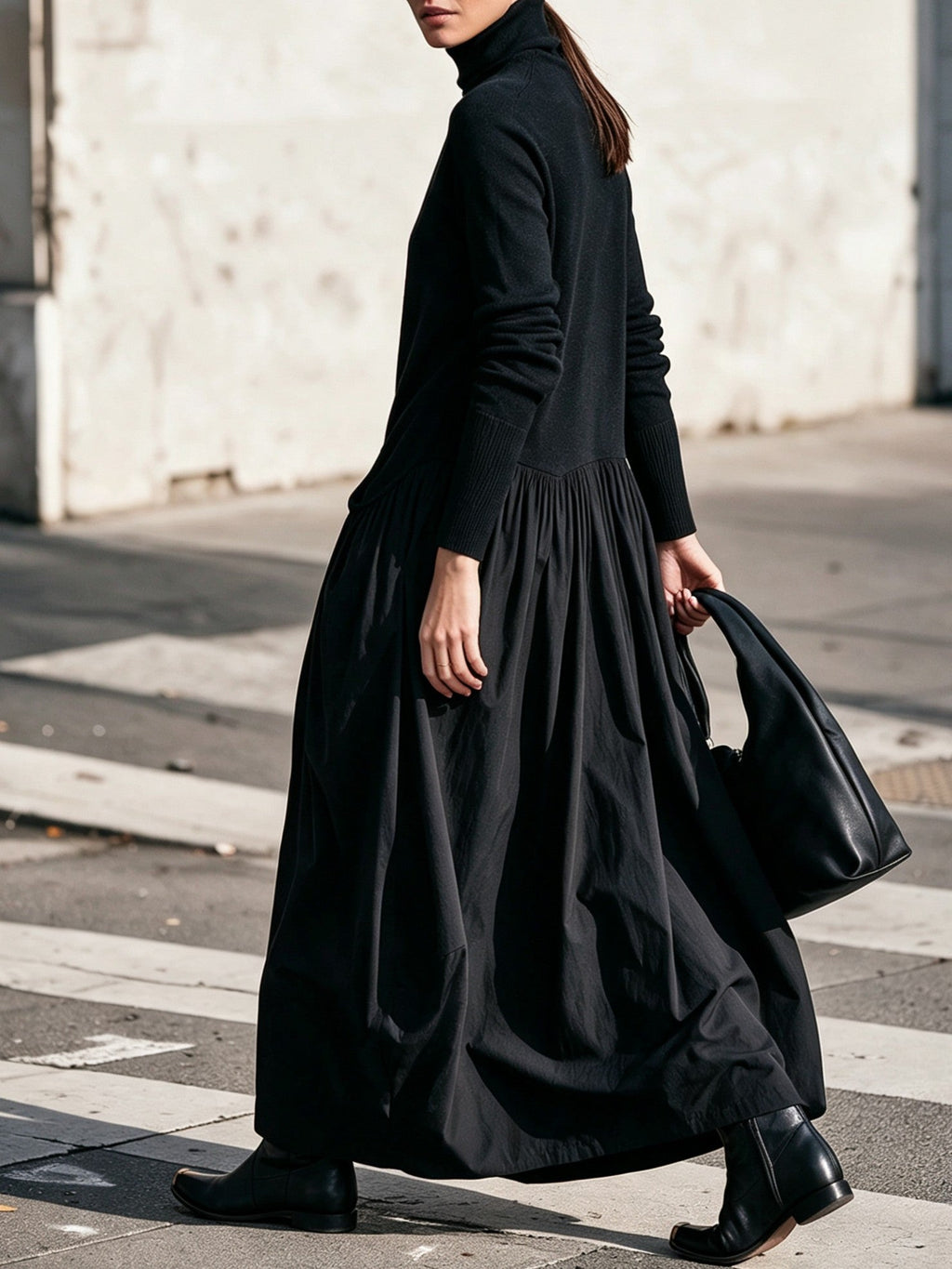 Nora High Neck Pocket Maxi Dress