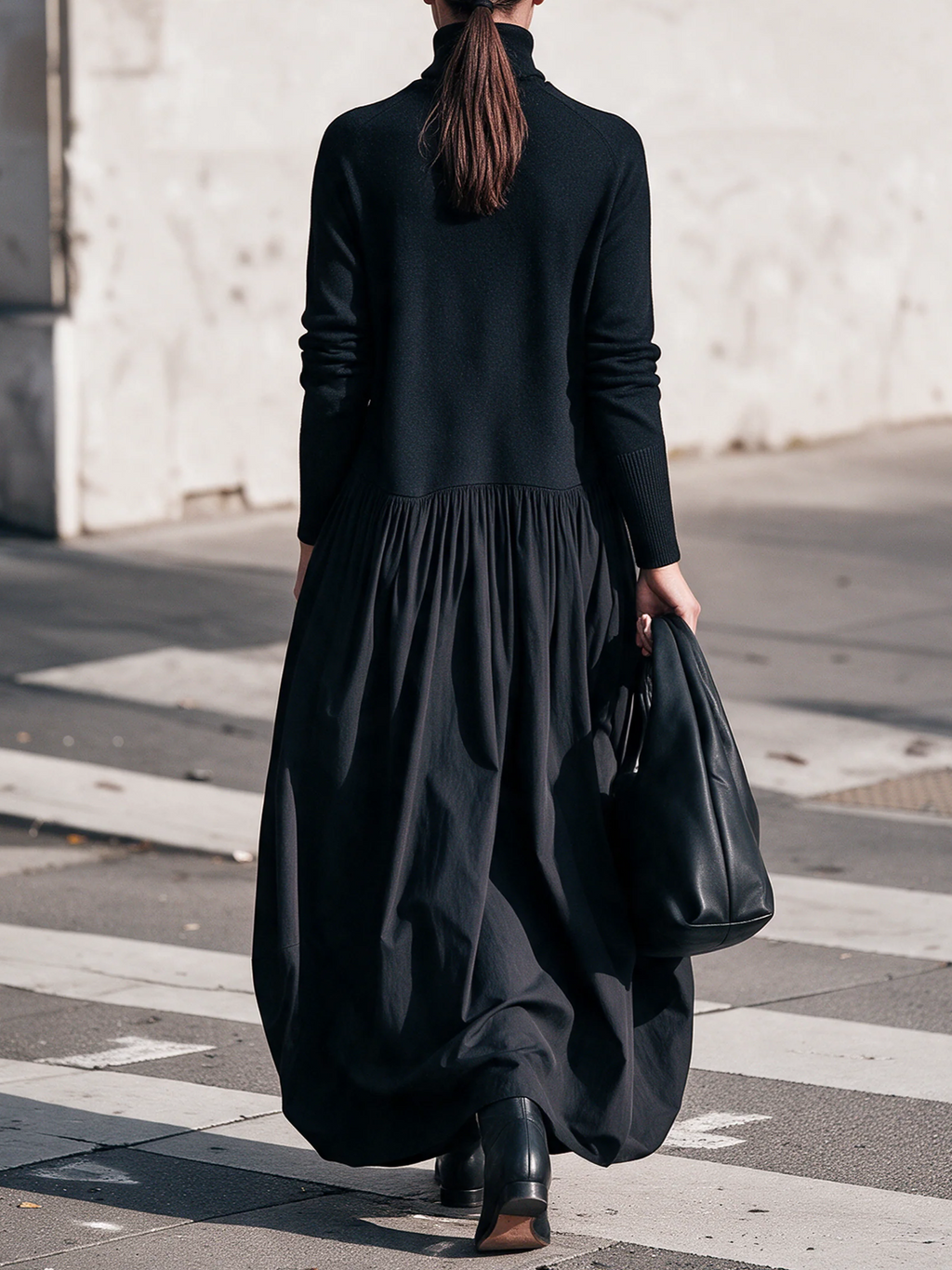 Nora High Neck Pocket Maxi Dress