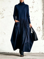 Nora High Neck Pocket Maxi Dress