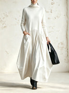 Nora High Neck Pocket Maxi Dress
