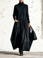 Nora High Neck Pocket Maxi Dress