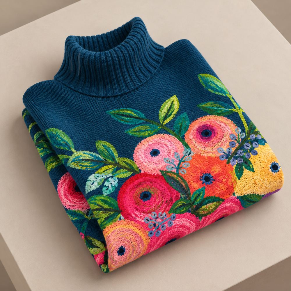 Alice Floral Turtleneck Sweater