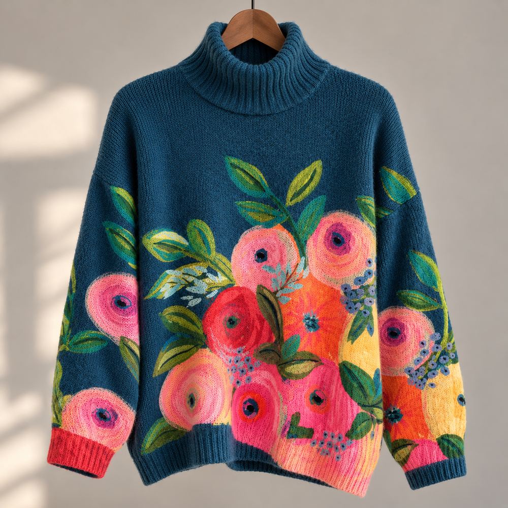 Alice Floral Turtleneck Sweater
