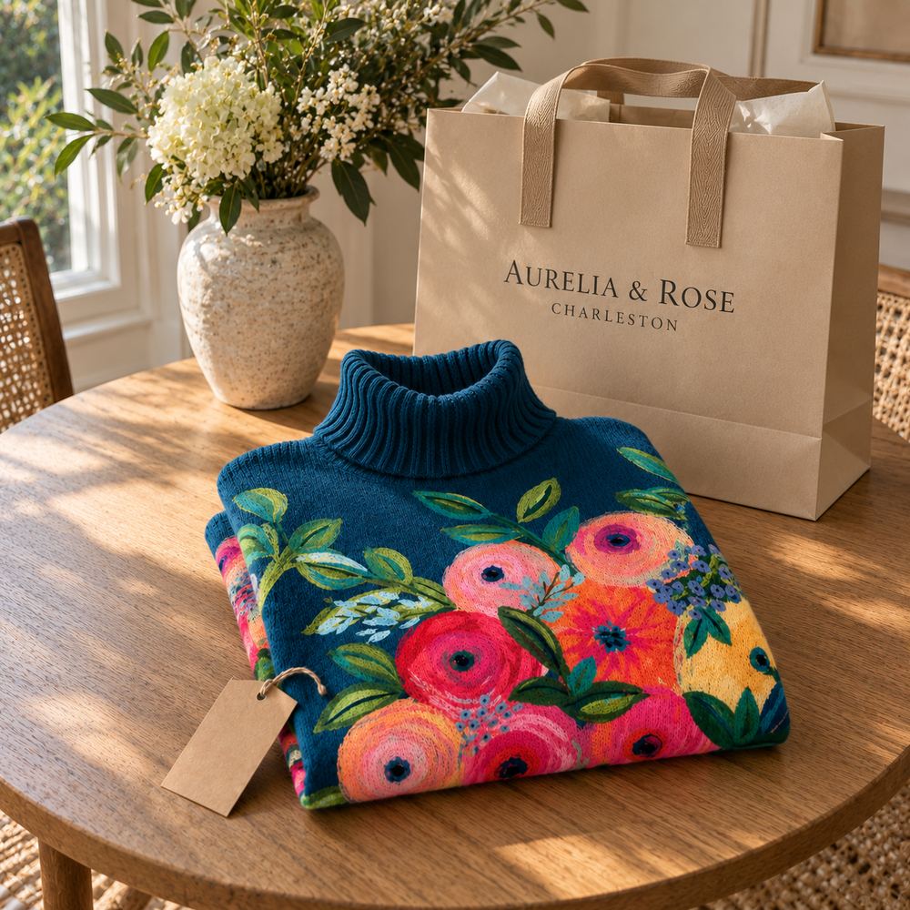 Alice Floral Turtleneck Sweater