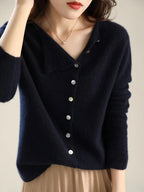 Kayla Classic Crew Neck Cardigan