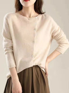 Kayla Classic Crew Neck Cardigan