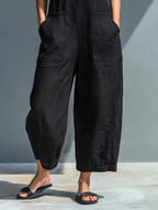 Linnea Linen-Blend Sleeveless Jumpsuit