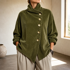 Cora Asymmetric Corduroy Top