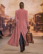 Rosamund Velvet Leopard-Lined Long Coat