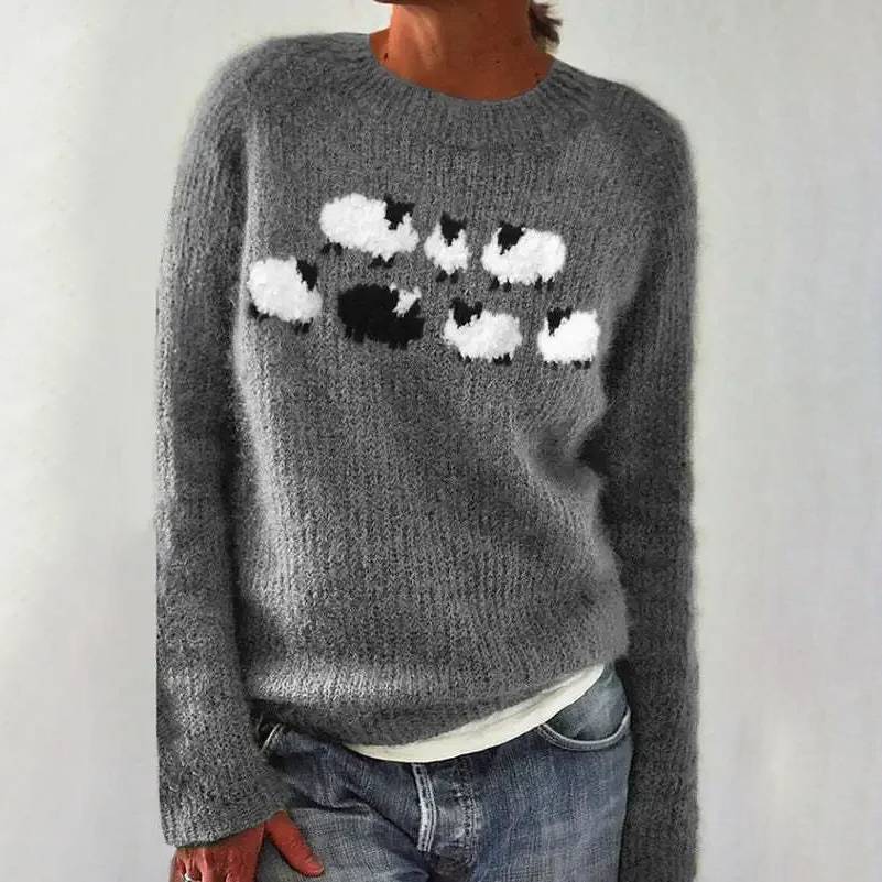 Tessa Cute Sheep Knit Sweater