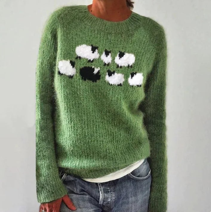 Tessa Cute Sheep Knit Sweater