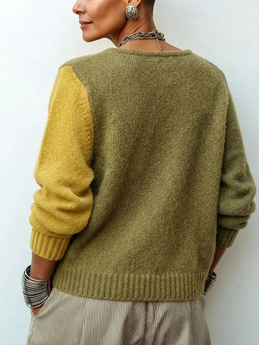 Margaux Asymmetric Colorblock Sweater