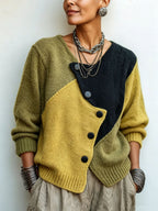 Margaux Asymmetric Colorblock Sweater