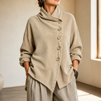 Cora Asymmetric Corduroy Top